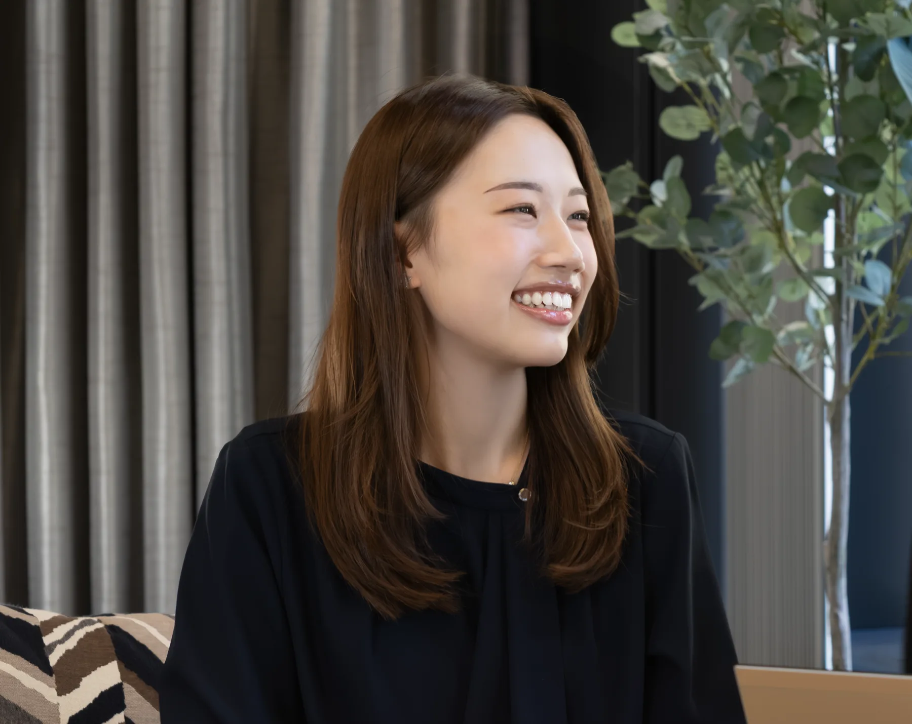 インタビューの様子